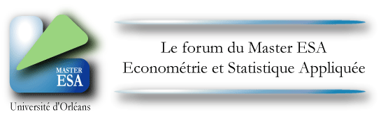 Le forum du Master ESA économétrie et statistique appliquée - Université d'Orléans